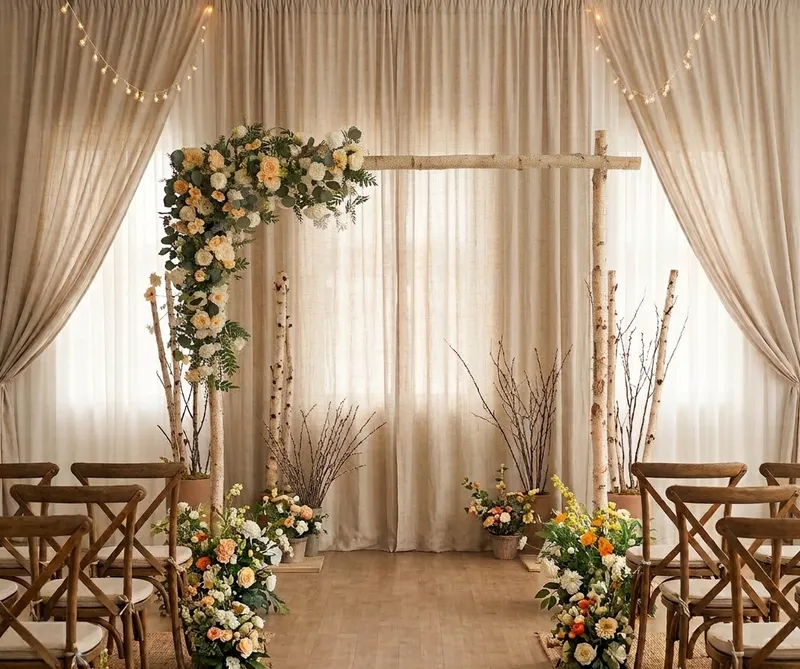 The Birch Bower — real birch wedding arch rental in Denver